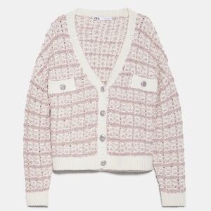 Zara metallic thread cardigan size small